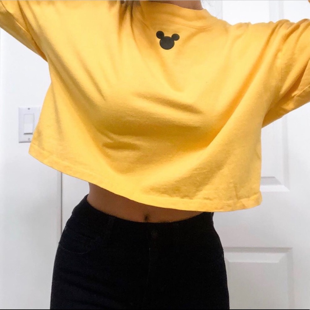yellow mickey top
